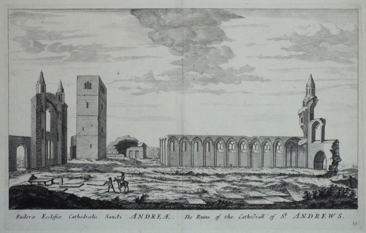 Print - Ruderae Ecclesiae Cathedraelis Sancti Anreae. The Ruins of the Cathedrall of St. Andrews.
